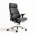 Ergonomischer bürostuhl mit verstellbarem sitz und armlehnen in grau 60 x 60 x 120cm
