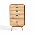 Kommode aus Holz mit vier Schubladen in hellbraun 40 x 30 x 80cm